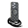 Karl Lagerfeld KLHMP15LHCKCKLCK iPhone 15 Pro 6.1 czarny/black hardcase IML Crossbody Monogram Karl & Choupette Head MagSa